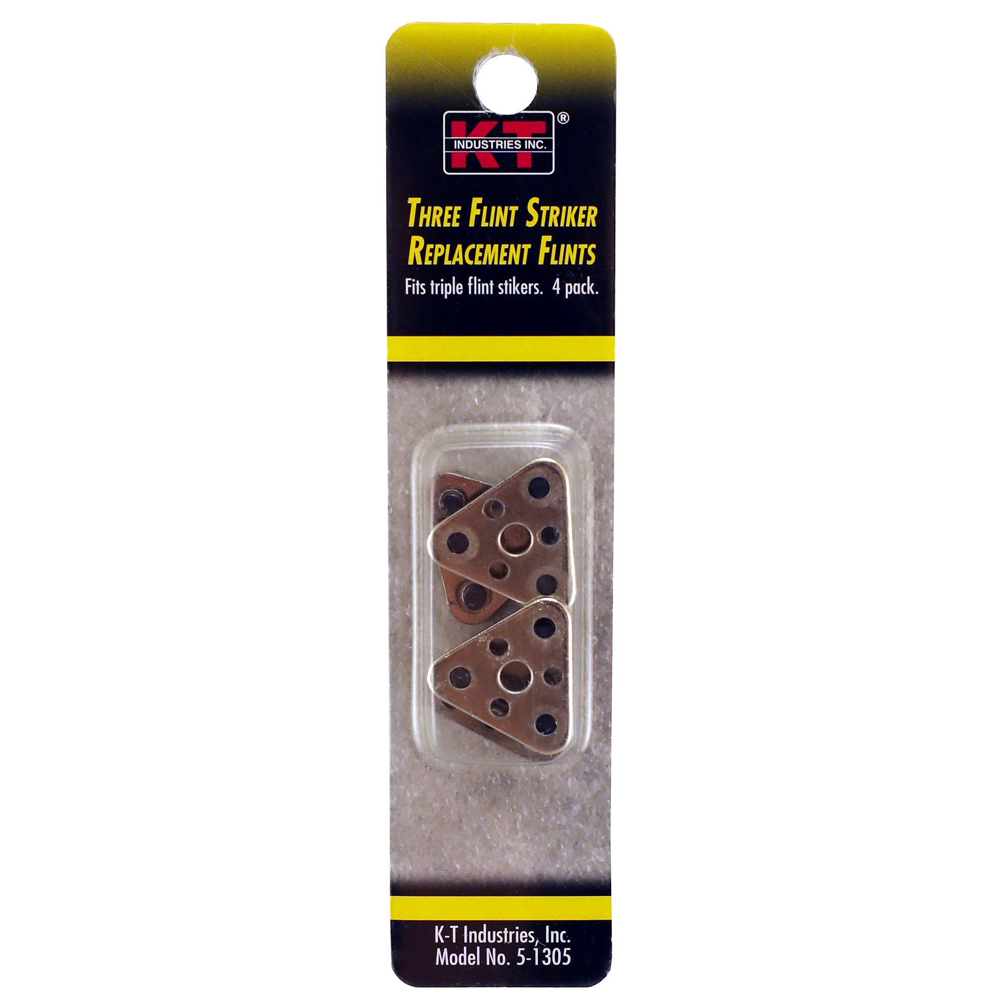 K-T Industries Three Flint Replacement Flints — 4 Pcs, Model# 5-1305